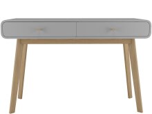 Schreibtisch >Janne< 2 Schubladen, in Grau - 120x79x50cm (BxHxT)