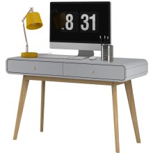 Schreibtisch >Janne< 2 Schubladen, in Grau - 120x79x50cm (BxHxT)