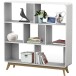 Bücherregal >Janne< in Weiß - 122x126x29cm (BxHxT)