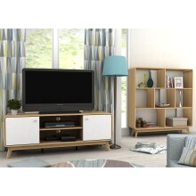 Bücherregal >Janne< in Natur - 122x126x29cm (BxHxT)