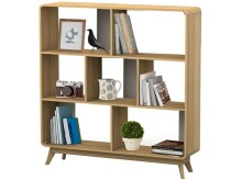 Bücherregal >Janne< in Natur - 122x126x29cm (BxHxT)