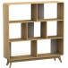 Bücherregal >Janne< in Natur - 122x126x29cm (BxHxT)