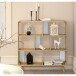 Bücherregal >Janne< in Natur - 122x126x29cm (BxHxT)