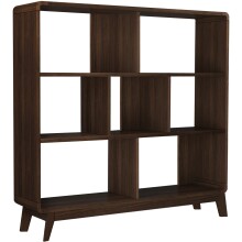 Bücherregal >Janne< in Braun - 122x126x29cm...