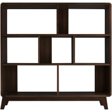 Bücherregal >Janne< in Braun - 122x126x29cm (BxHxT)