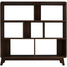Bücherregal >Janne< in Braun - 122x126x29cm (BxHxT)