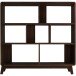 Bücherregal >Janne< in Braun - 122x126x29cm (BxHxT)