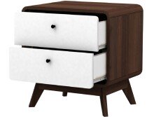 Nachttisch >Janne< in Weiß - 51x53x39cm (BxHxT)