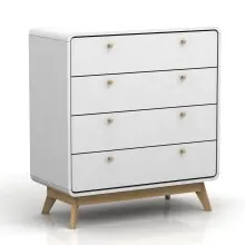 Kommode >Janne< in Weiß - 80x88x39cm (BxHxT)