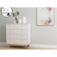 Kommode >Janne< in Weiß - 80x88x39cm (BxHxT)