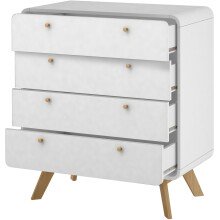 Kommode >Janne< in Weiß - 80x88x39cm (BxHxT)