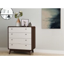 Kommode >Janne< in Braun - 80x88x39cm (BxHxT)