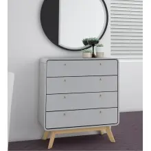 Kommode >Janne< in Grau - 80x88x39cm (BxHxT)
