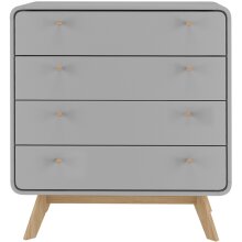 Kommode >Janne< in Grau - 80x88x39cm (BxHxT)