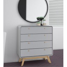 Kommode >Janne< in Grau - 80x88x39cm (BxHxT)