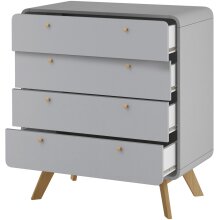 Kommode >Janne< in Grau - 80x88x39cm (BxHxT)