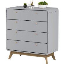 Kommode >Janne< in Grau - 80x88x39cm (BxHxT)