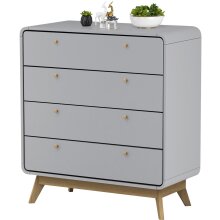 Kommode >Janne< in Grau - 80x88x39cm (BxHxT)
