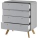 Kommode >Janne< in Grau - 80x88x39cm (BxHxT)