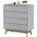 Kommode >Janne< in Grau - 80x88x39cm (BxHxT)
