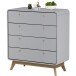 Kommode >Janne< in Grau - 80x88x39cm (BxHxT)