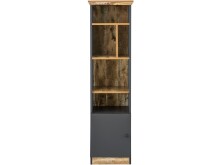 Bücherregal >Lastor< in Grau - 40x150x40cm (BxHxT)
