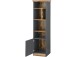 Bücherregal >Lastor< in Grau - 40x150x40cm (BxHxT)