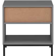 Nachtkommode >Lykke< in Grau - 50x50x35cm (BxHxT)