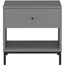 Nachtkommode >Lykke< in Grau - 50x50x35cm (BxHxT)