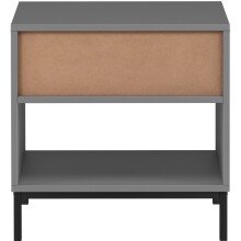 Nachtkommode >Lykke< in Grau - 50x50x35cm (BxHxT)