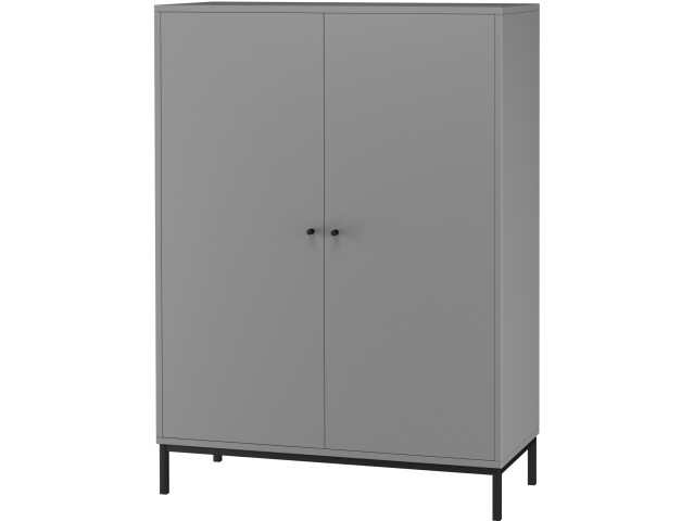 Highboard >Lykke< in Grau - 80x110x35cm (BxHxT)