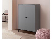 Highboard >Lykke< in Grau - 80x110x35cm (BxHxT)