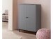Highboard >Lykke< in Grau - 80x110x35cm (BxHxT)