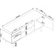Lowboard >Oskar< in Natur - 140x53x39cm (BxHxT)