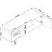 Lowboard >Oskar< in Natur - 140x53x39cm (BxHxT)