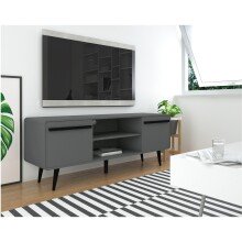 Lowboard >Oskar< in Grau - 140x53x39cm (BxHxT)