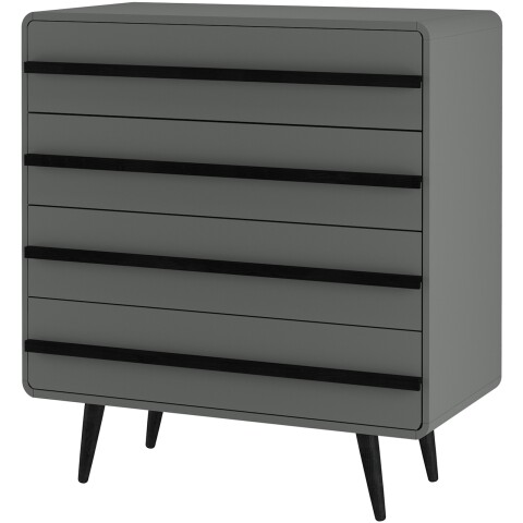 Kommode >Oskar< in Grau - 80x88x39cm (BxHxT)