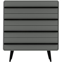 Kommode >Oskar< in Grau - 80x88x39cm (BxHxT)