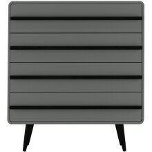 Kommode >Oskar< in Grau - 80x88x39cm (BxHxT)