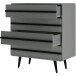 Kommode >Oskar< in Grau - 80x88x39cm (BxHxT)