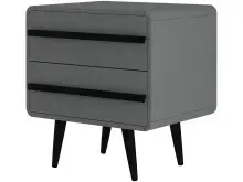 Nachtkommode >Oskar< in Grau - 51x54x39cm (BxHxT)