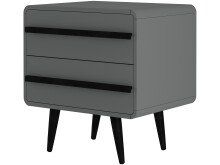 Nachtkommode >Oskar< in Grau - 51x54x39cm (BxHxT)