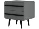 Nachtkommode >Oskar< in Grau - 51x54x39cm (BxHxT)