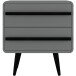 Nachtkommode >Oskar< in Grau - 51x54x39cm (BxHxT)