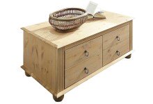 Couchtisch >Jørgen< in Natur, Kiefer - 100x40x50cm (BxHxT)