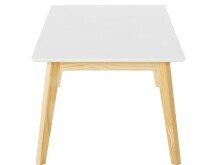 Couchtisch >Aksel< in Weiß, MDF/Kiefer - 120x44x60cm (BxHxT)