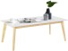Couchtisch >Aksel< in Weiß, MDF/Kiefer - 120x44x60cm (BxHxT)