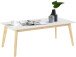 Couchtisch >Aksel< in Weiß, MDF/Kiefer - 120x44x60cm (BxHxT)