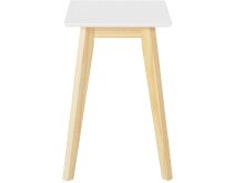 Beistelltisch >Aksel< in Weiß, MDF/Kiefer - 52x59x38cm (BxHxT)