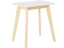 Beistelltisch >Aksel< in Weiß, MDF/Kiefer - 52x59x38cm (BxHxT)